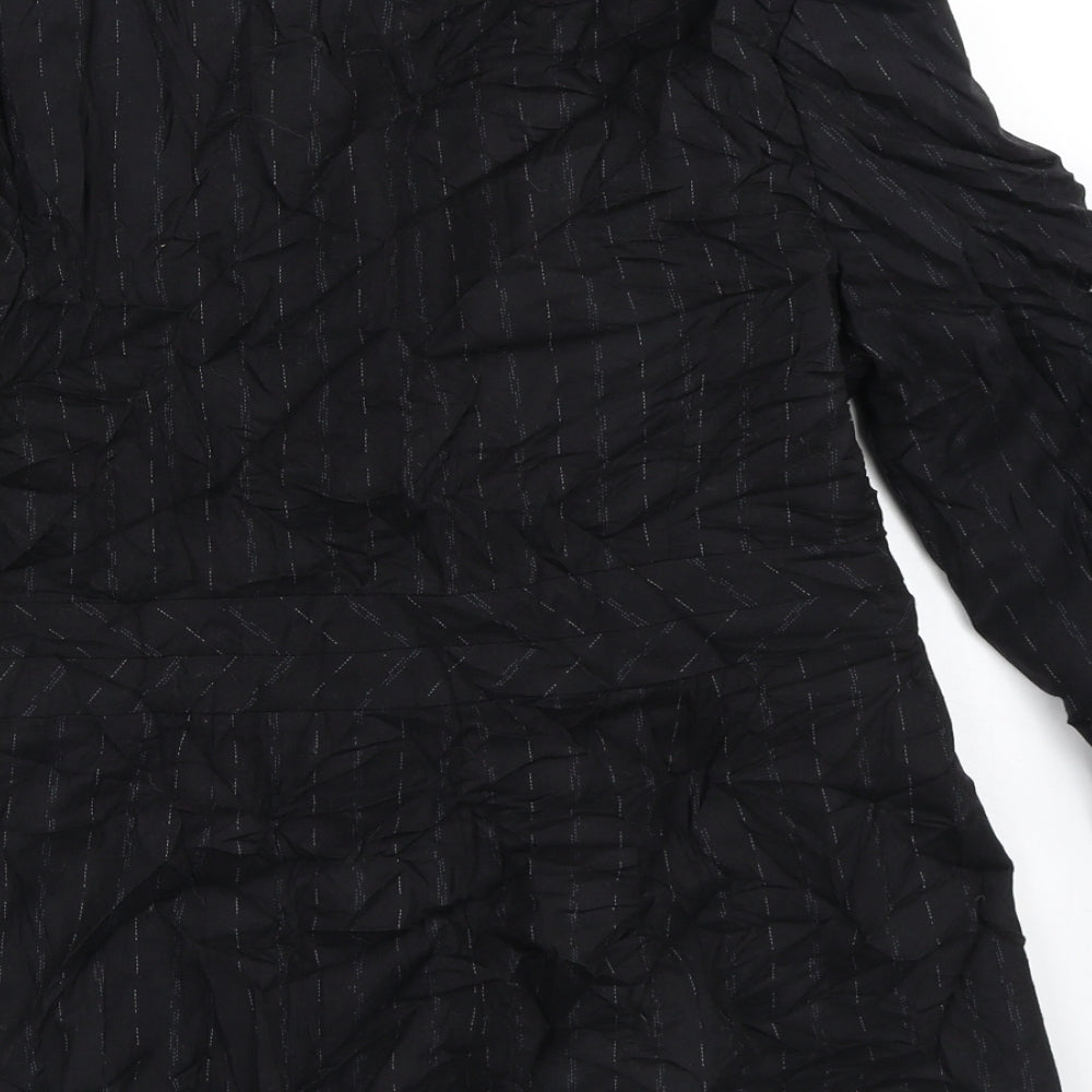 NEXT Womens Black Striped Jacket Blazer Size 10
