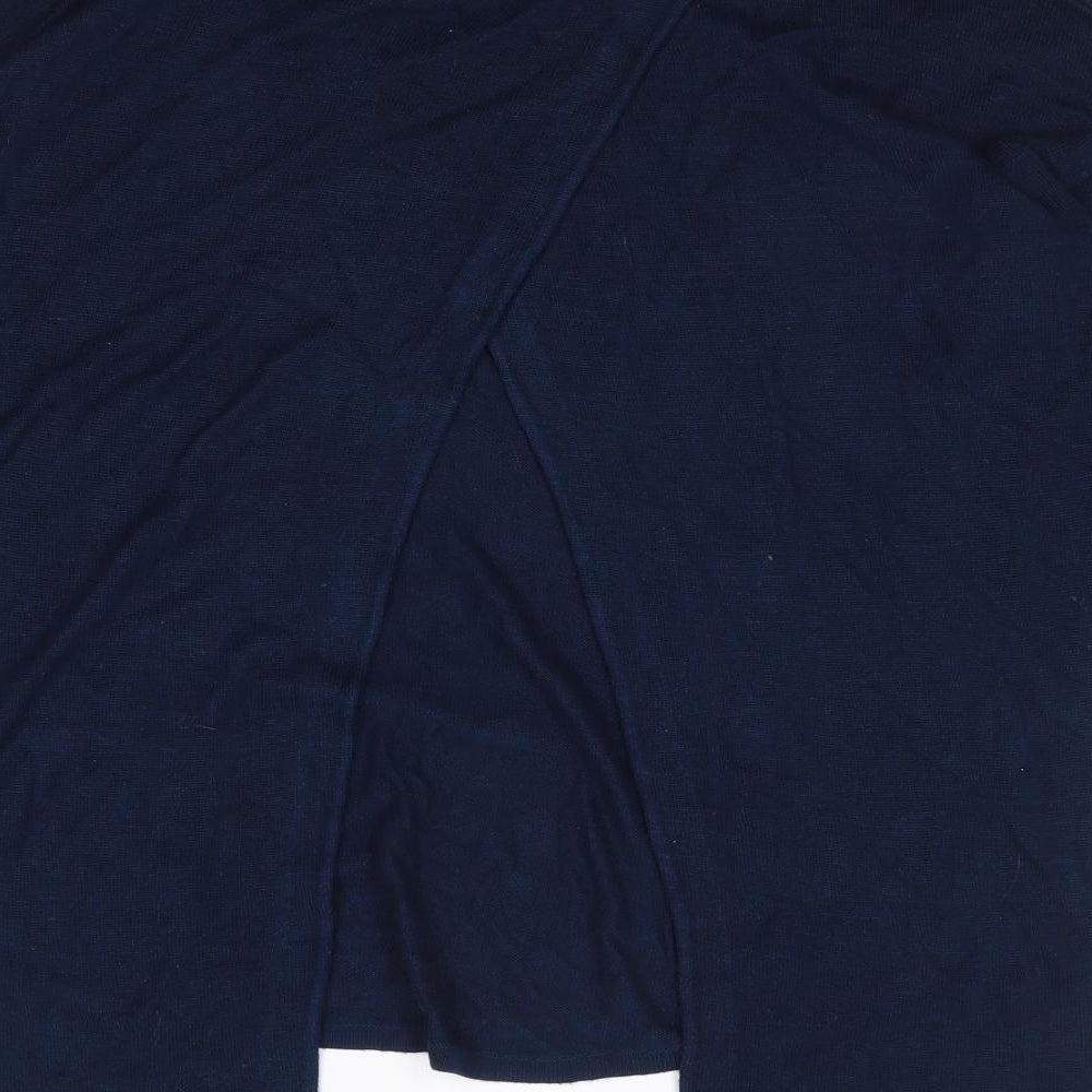 Oasis Womens Blue Round Neck Viscose Pullover Jumper Size S