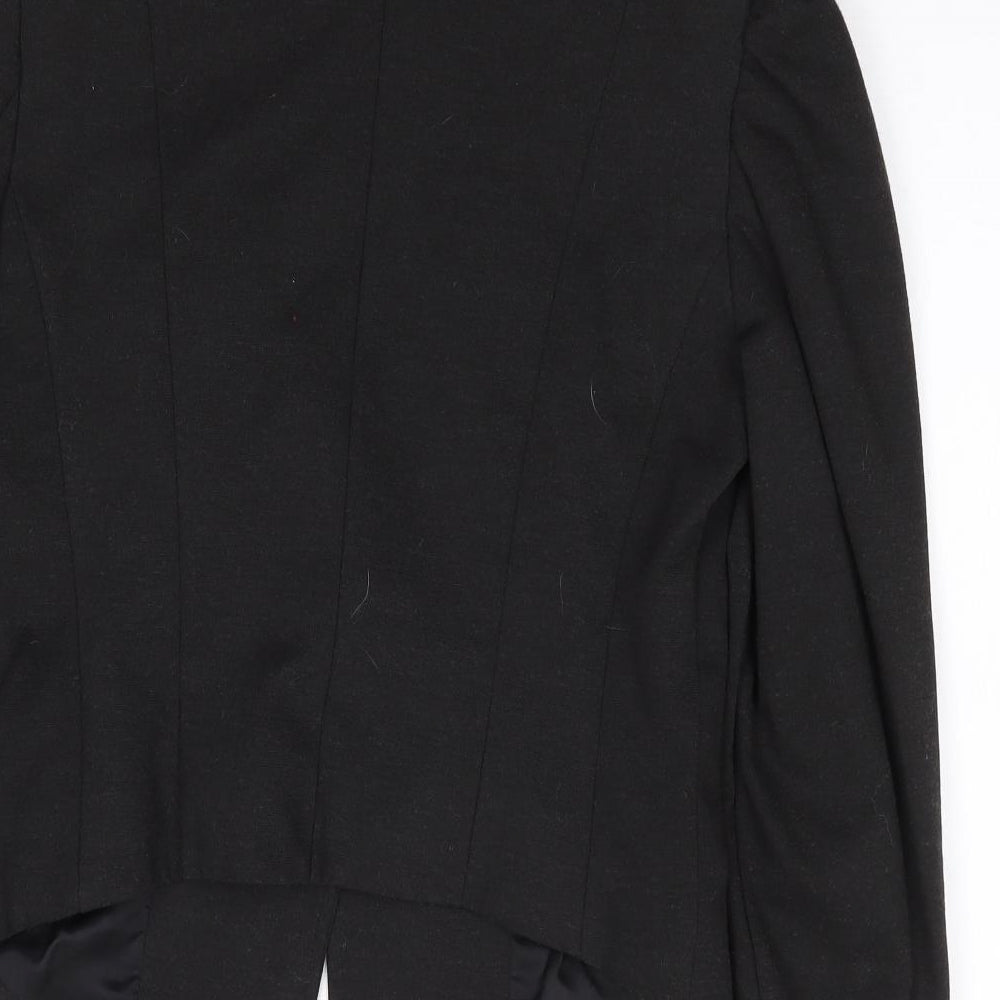 H&M Womens Grey Polyester Jacket Suit Jacket Size 8