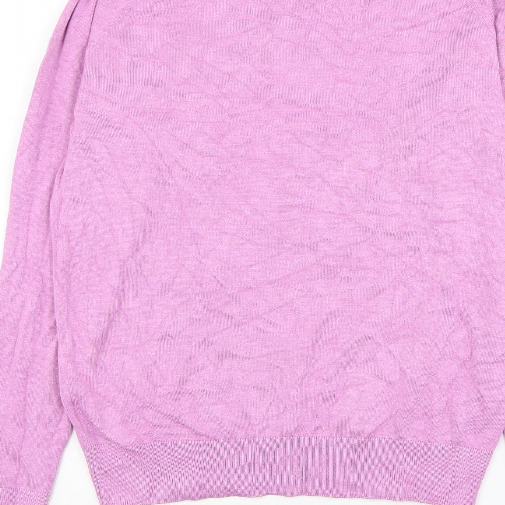 Dunnes Stores Womens Purple Round Neck Viscose Jumper Size M