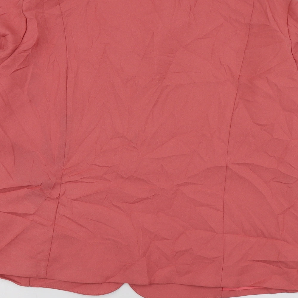 Collection Womens Pink Polyester Jacket Suit Jacket Size 16