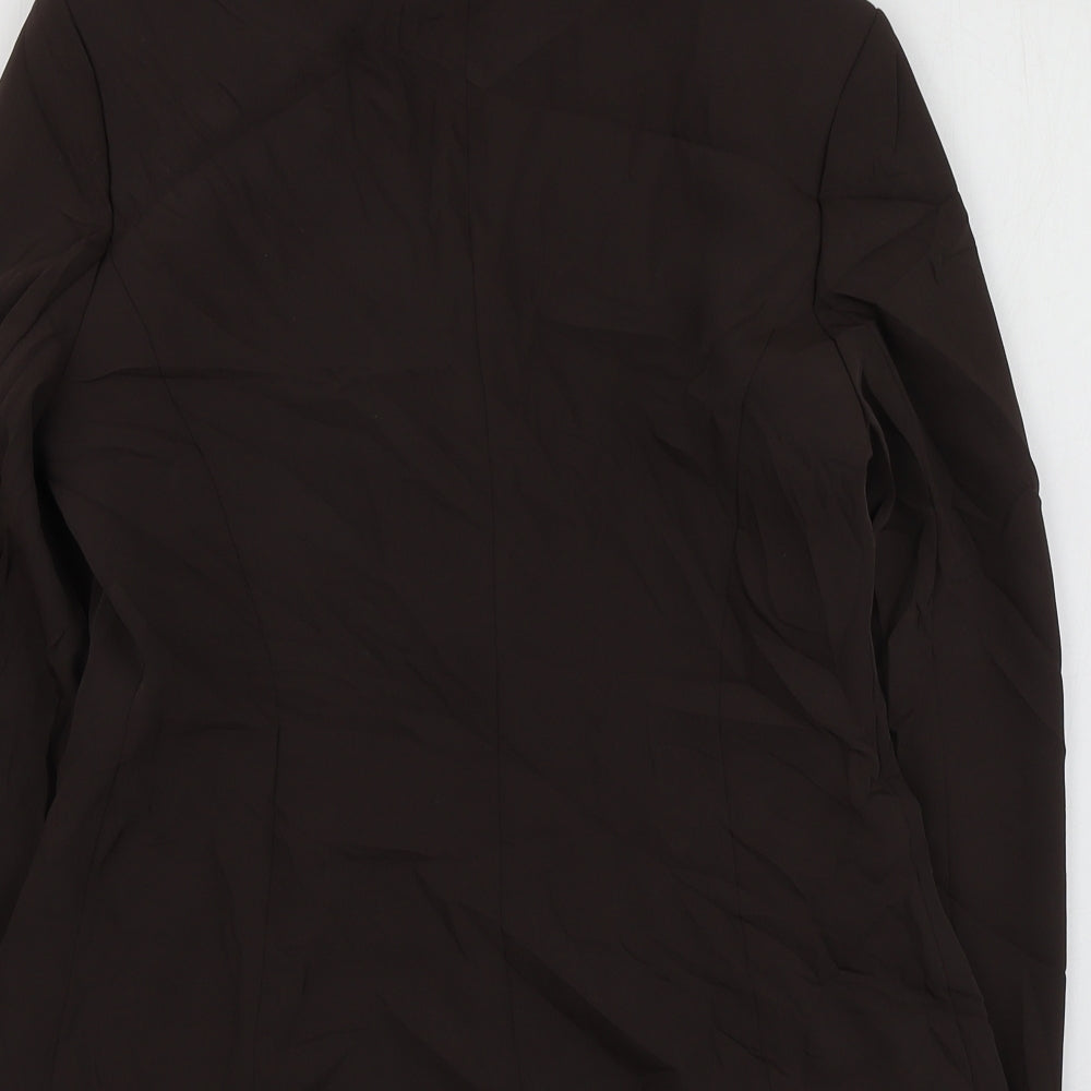 Marks & Spencer Womens Brown Polyester Jacket Suit Jacket Size 12