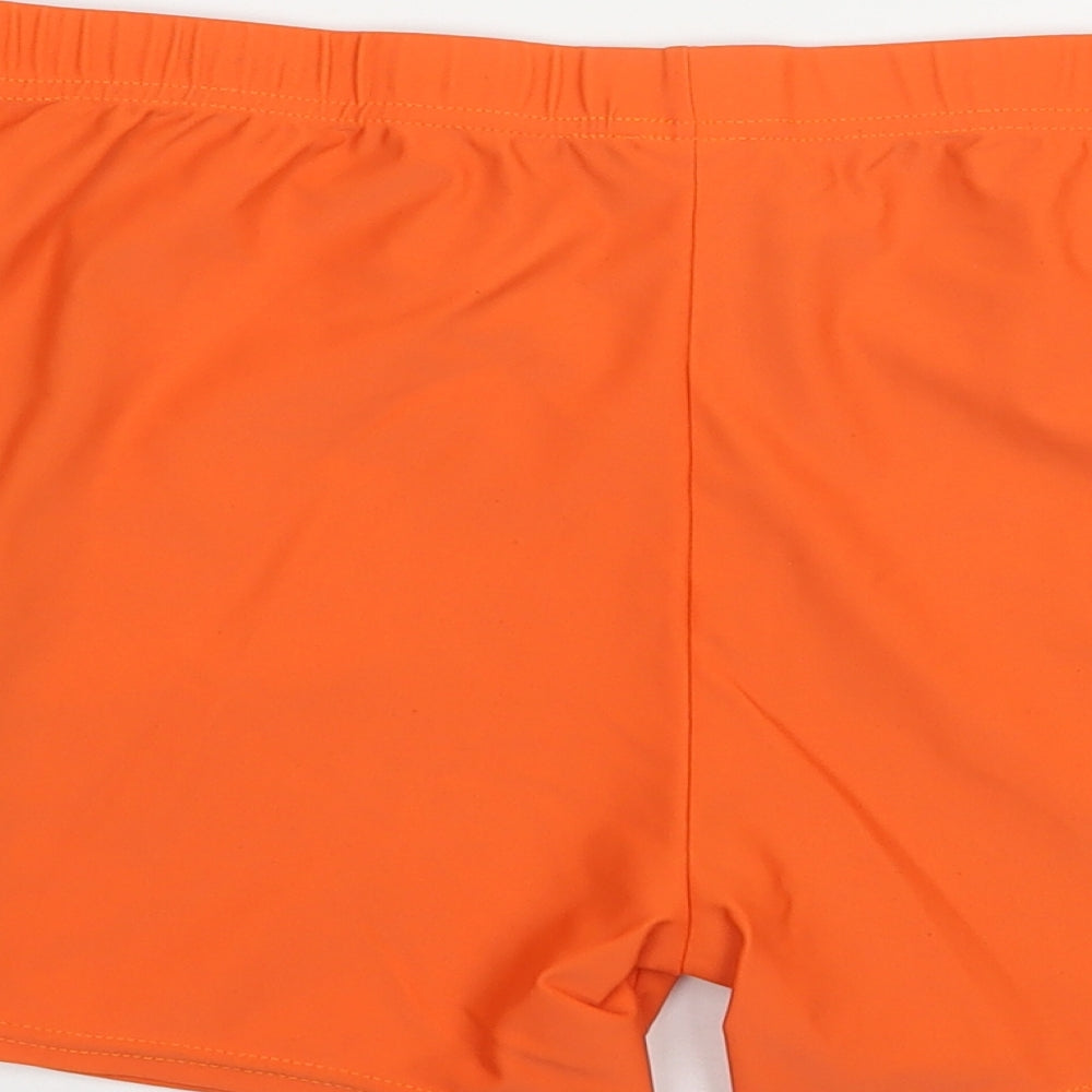 TNZI Womens Orange Polyamide Compression Shorts Size L L3 in Regular Drawstring