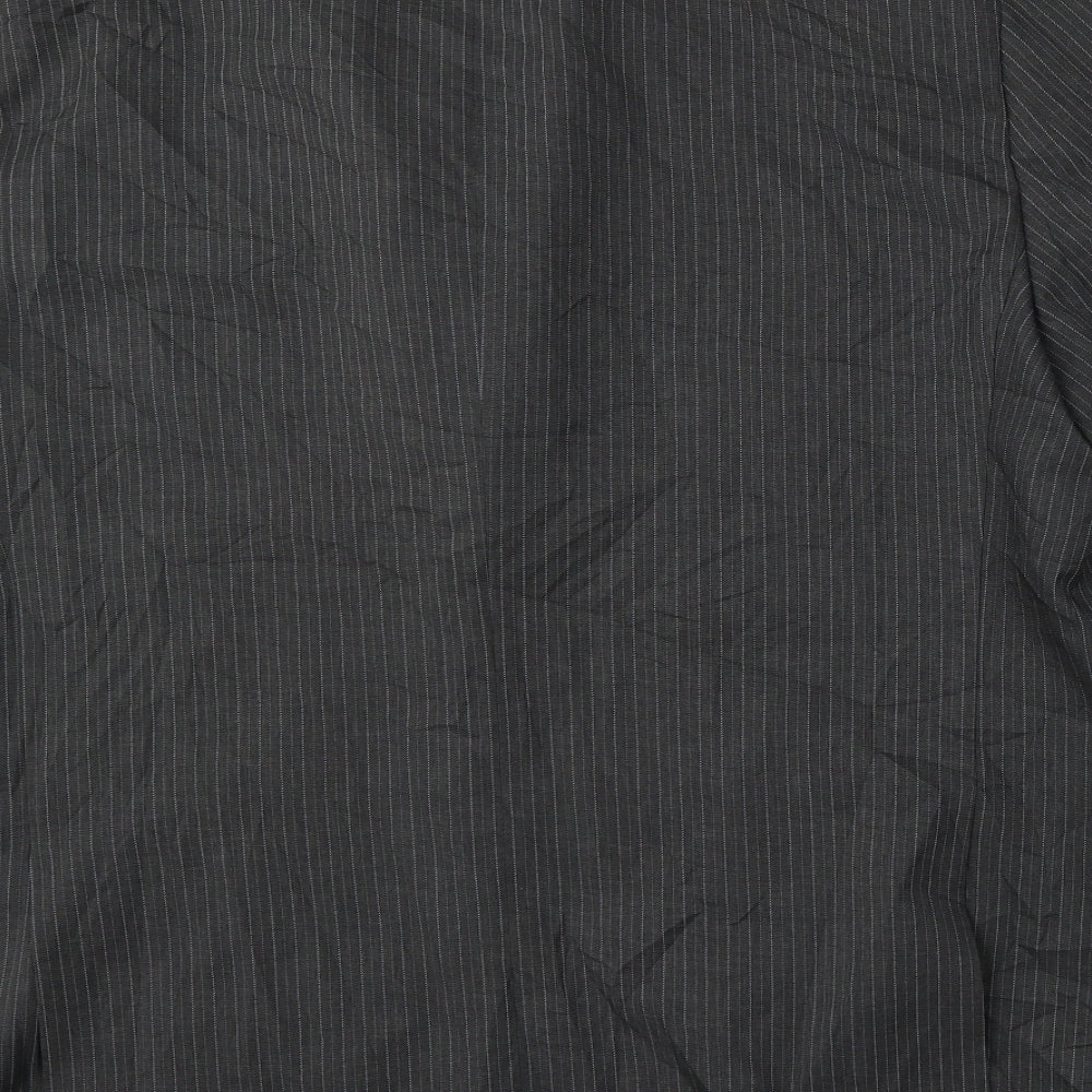 Taylor & Wright Mens Grey Striped Polyester Jacket Suit Size 48