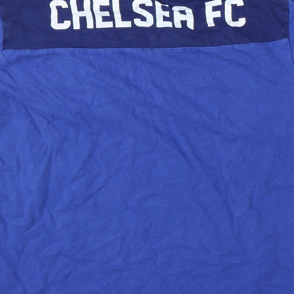 Chelsea FC Boys Blue Cotton Basic T-Shirt Size 12 Years Round Neck