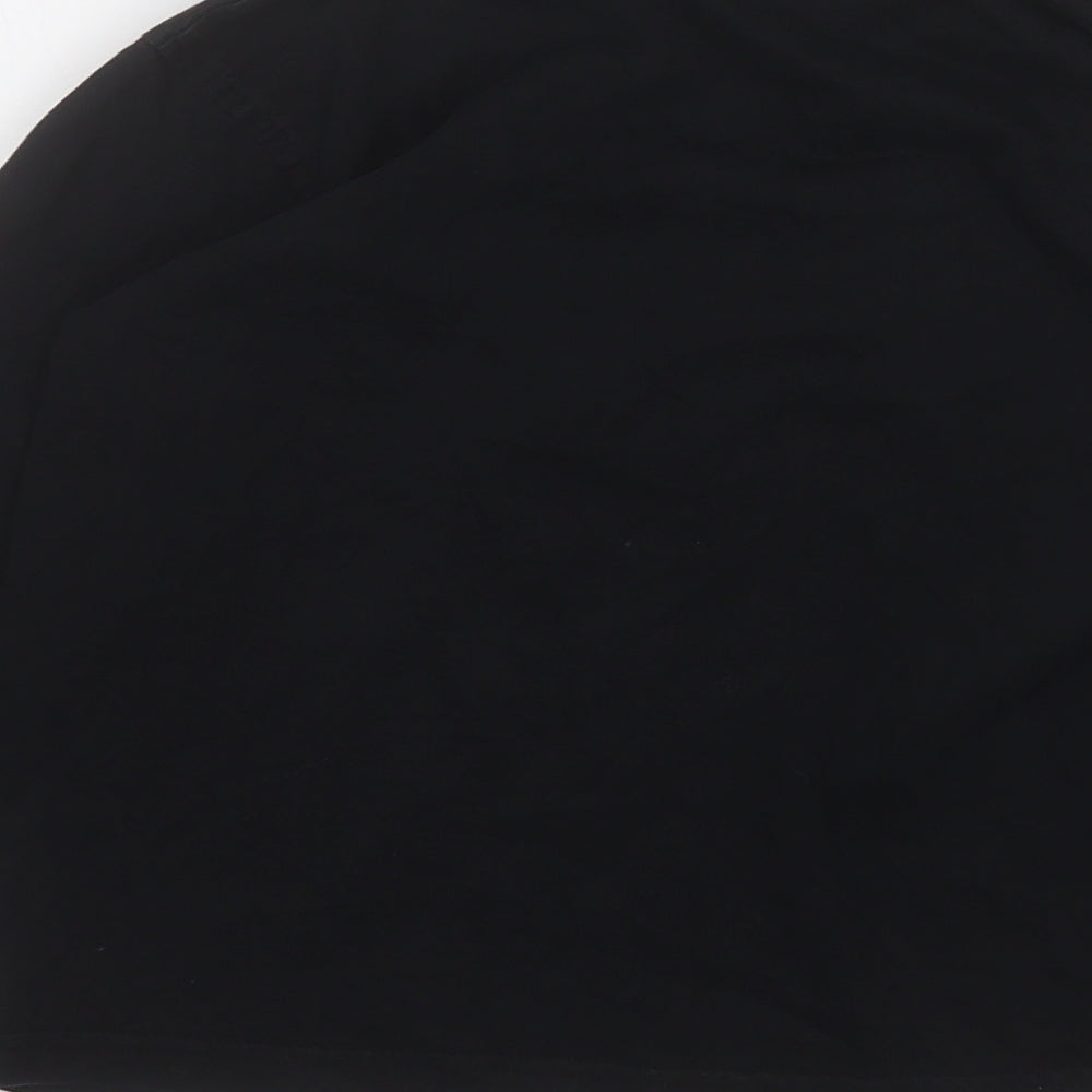 George Boys Black Cotton Basic T-Shirt Size M Round Neck