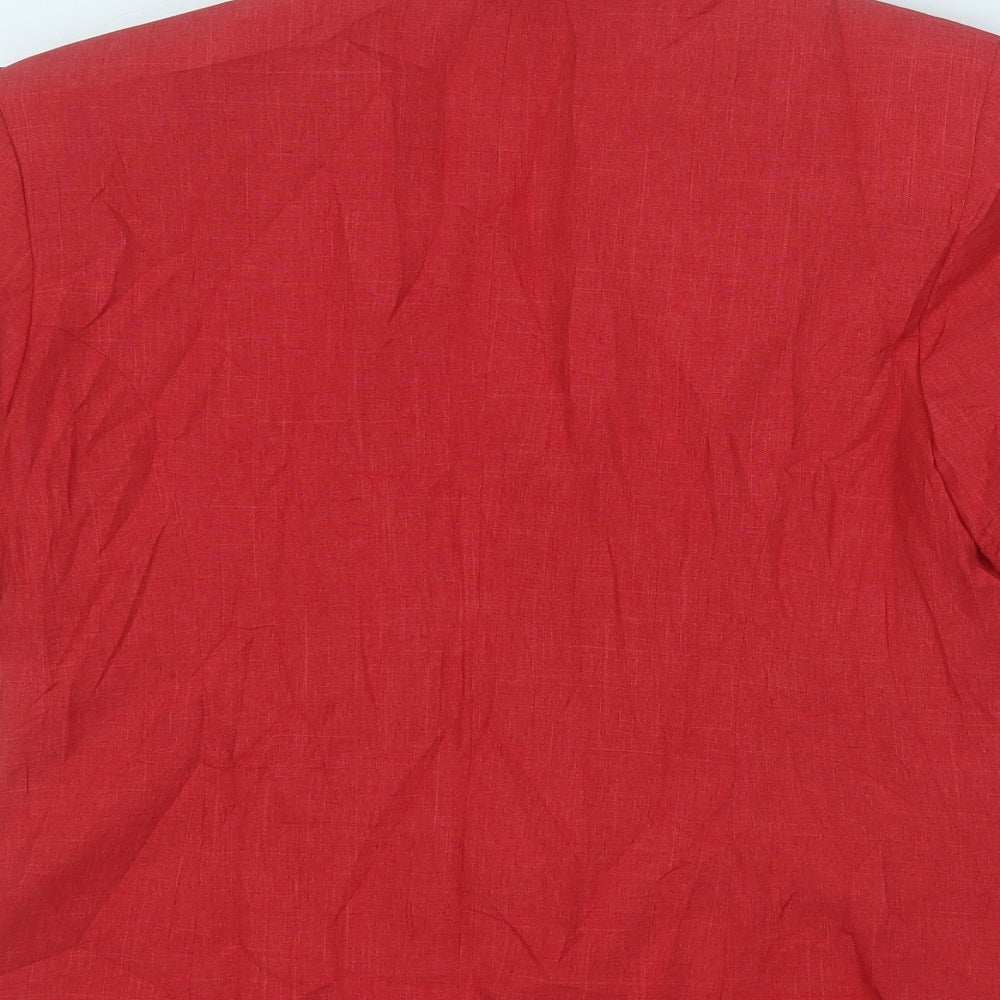 isabelle Womens Red Jacket Blazer Size 16
