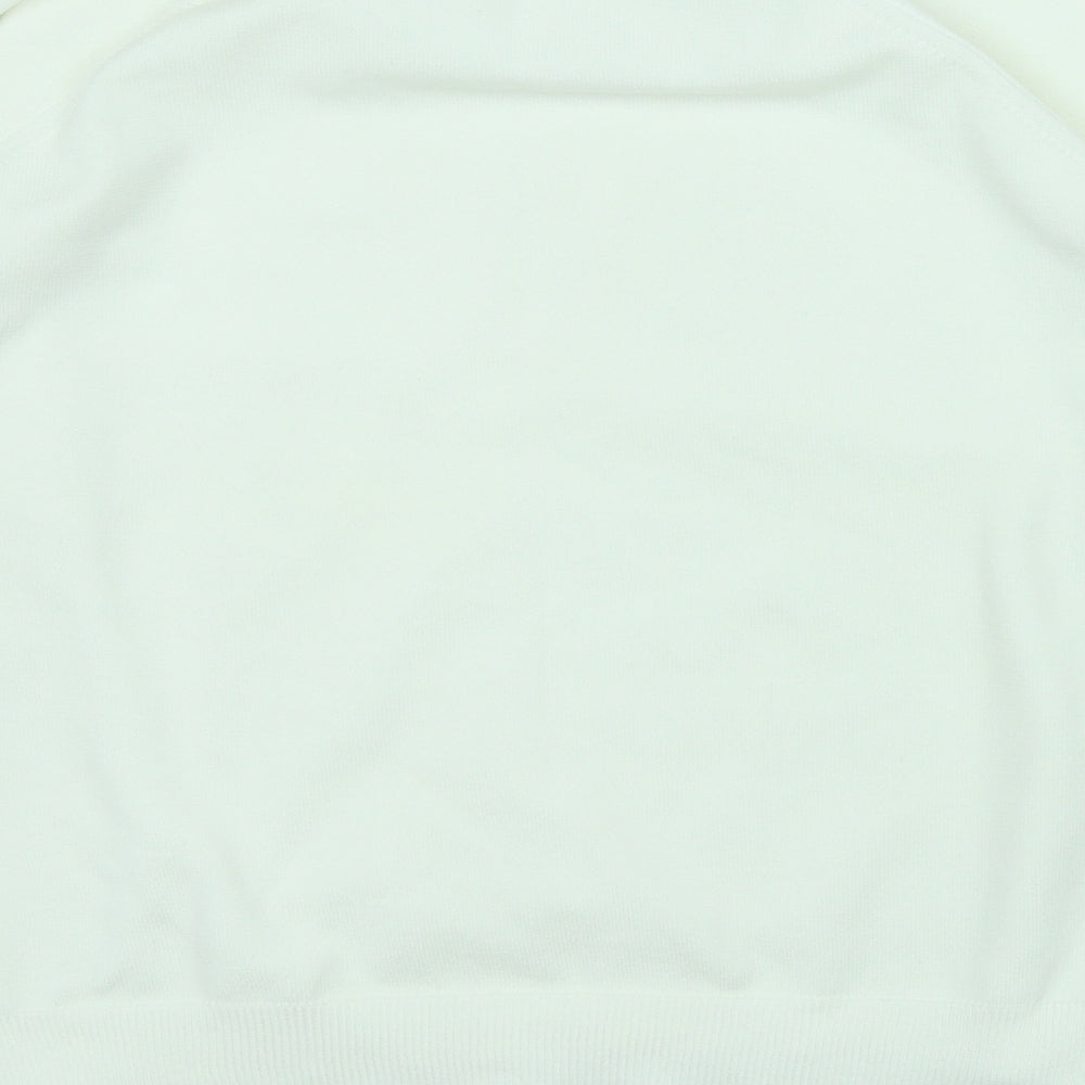 Preworn Womens White Round Neck Acrylic Pullover Jumper Size L