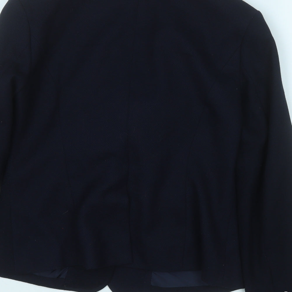 Marks and Spencer Womens Blue Polyester Jacket Suit Jacket Size 8
