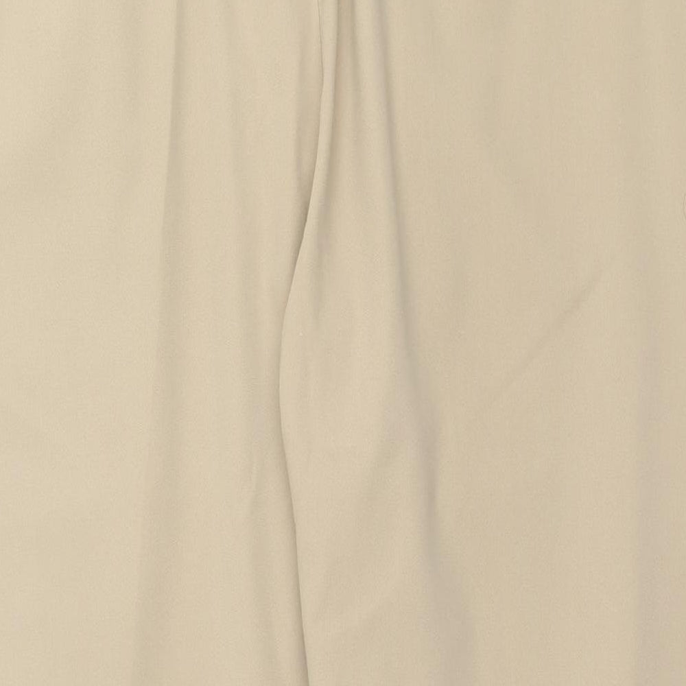Preworn Womens Beige Polyester Trousers Size 18 L26 in Regular Button