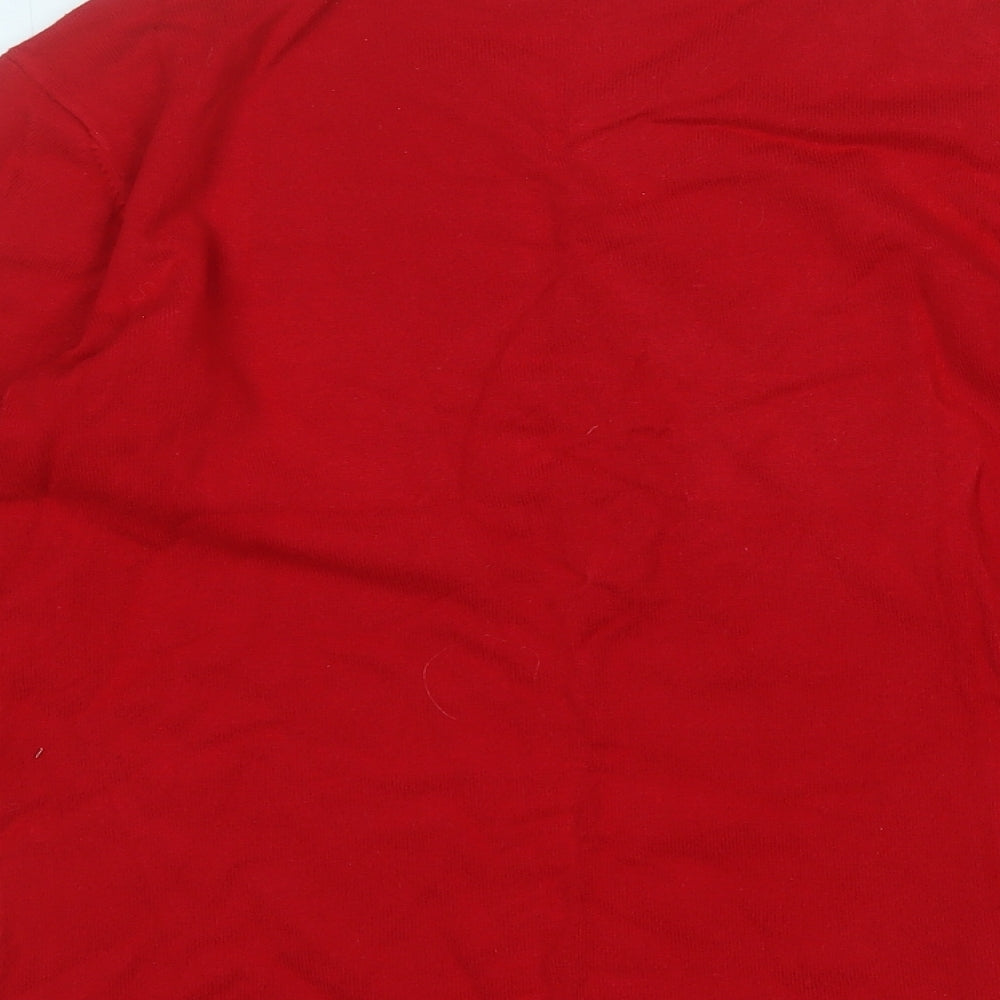 GERARD Womens Red Round Neck Viscose Pullover Jumper Size S