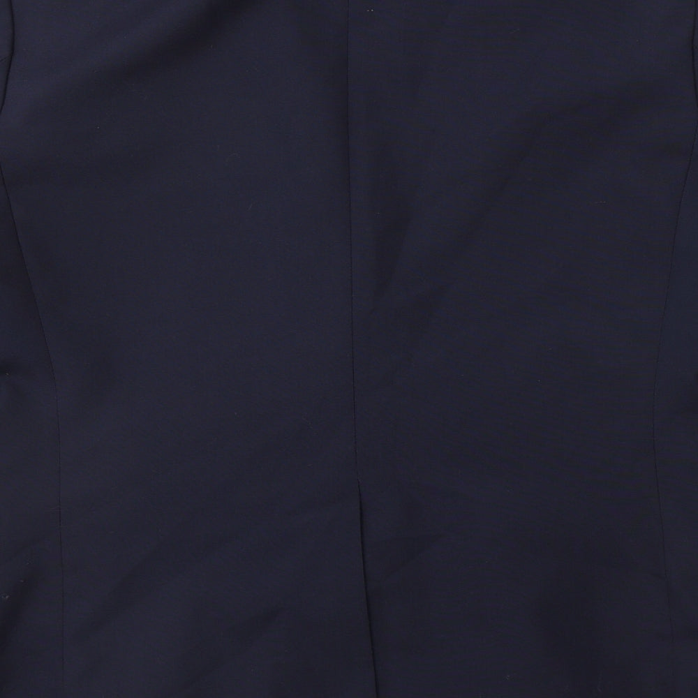 Preworn Mens Blue Polyester Jacket Suit Jacket Size 42