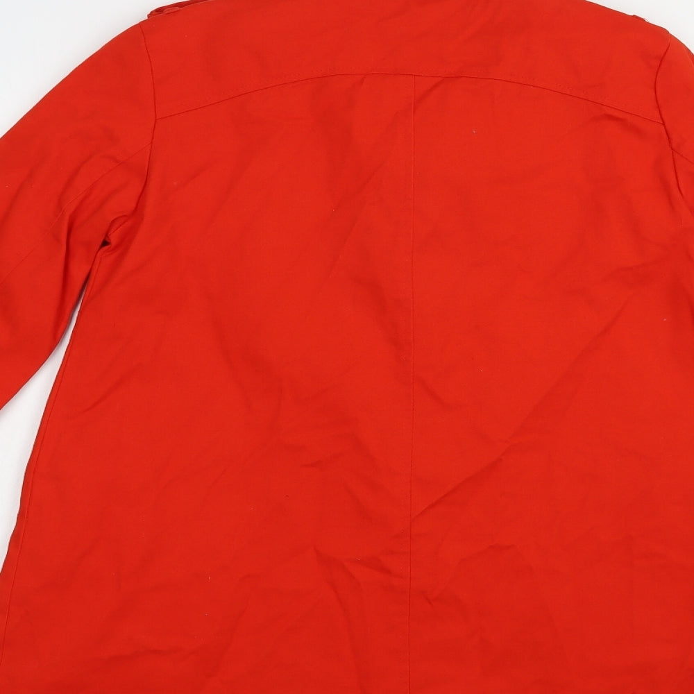 La Redoute Womens Red Pea Coat Coat Size 6 Button