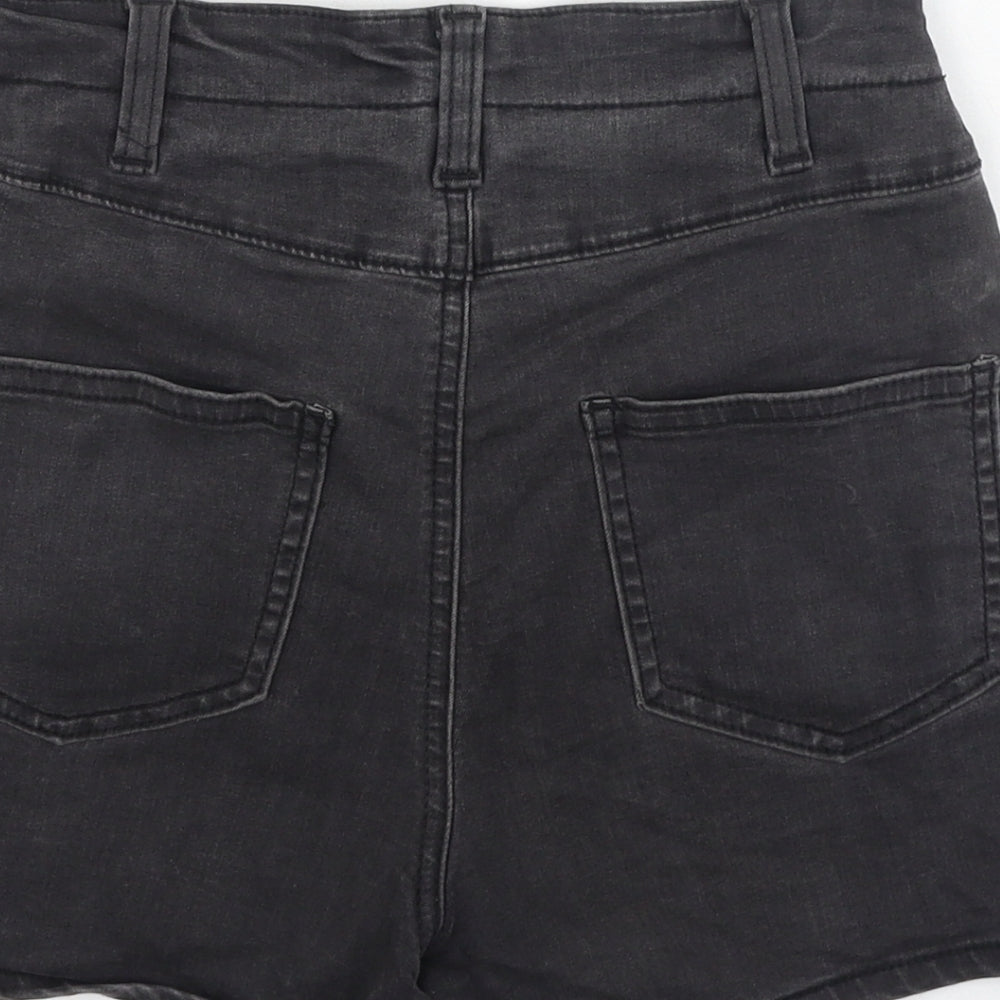 Denim & Co. Womens Grey Cotton Hot Pants Shorts Size 6 L3 in Regular