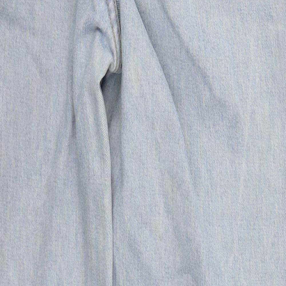 SheIn Womens Blue Cotton Straight Jeans Size S L29 in Regular Button