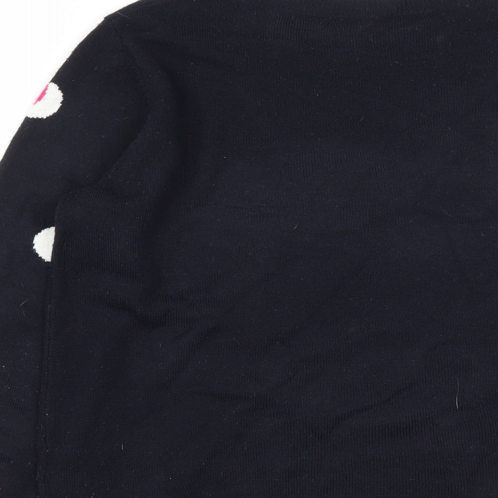 TU Womens Blue Round Neck Acrylic Pullover Jumper Size 10
