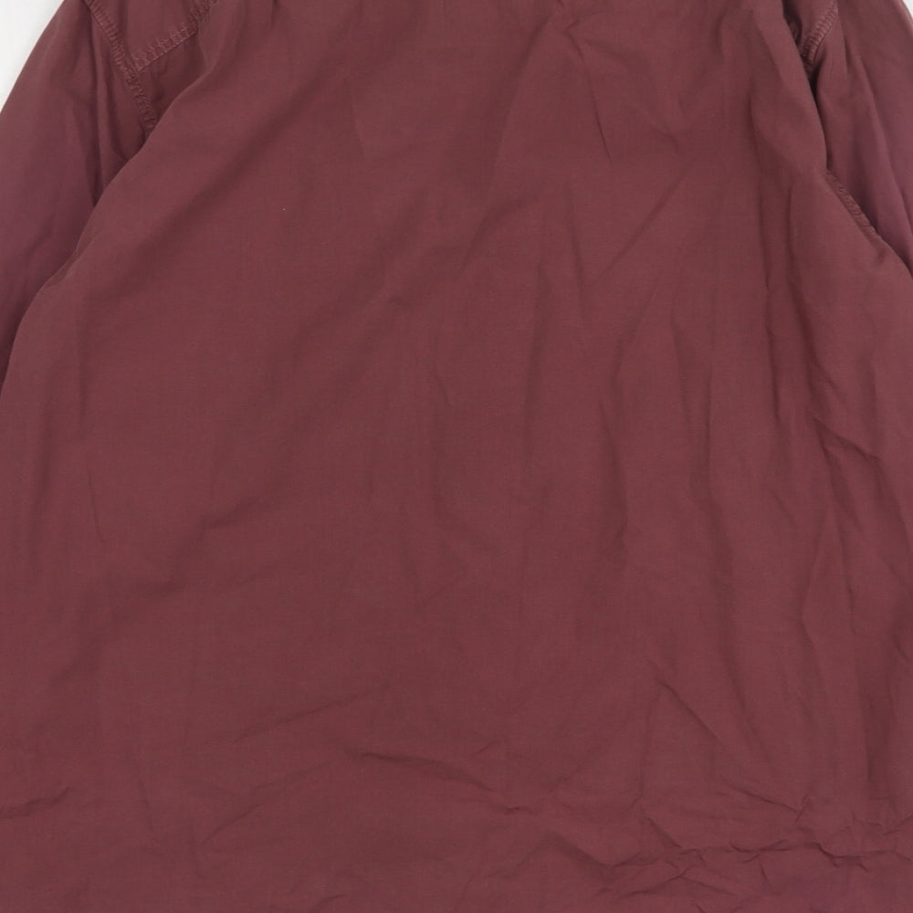 Gap Mens Purple Cotton Button-Up Size L Collared
