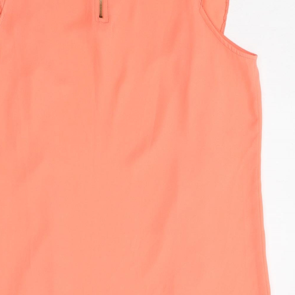 Atmosphere Womens Pink Polyester Basic Blouse Size 14 Round Neck