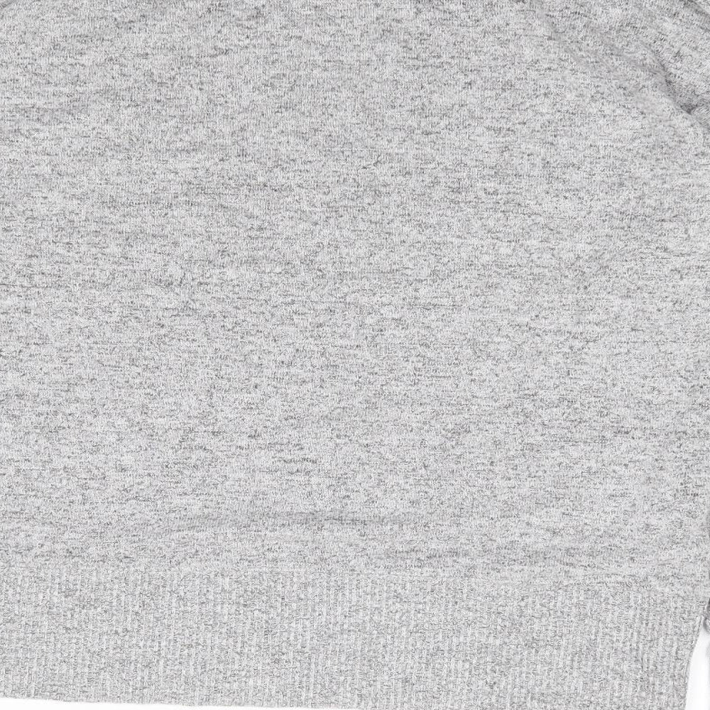 NEXT Womens Grey Round Neck Viscose Pullover Jumper Size 12