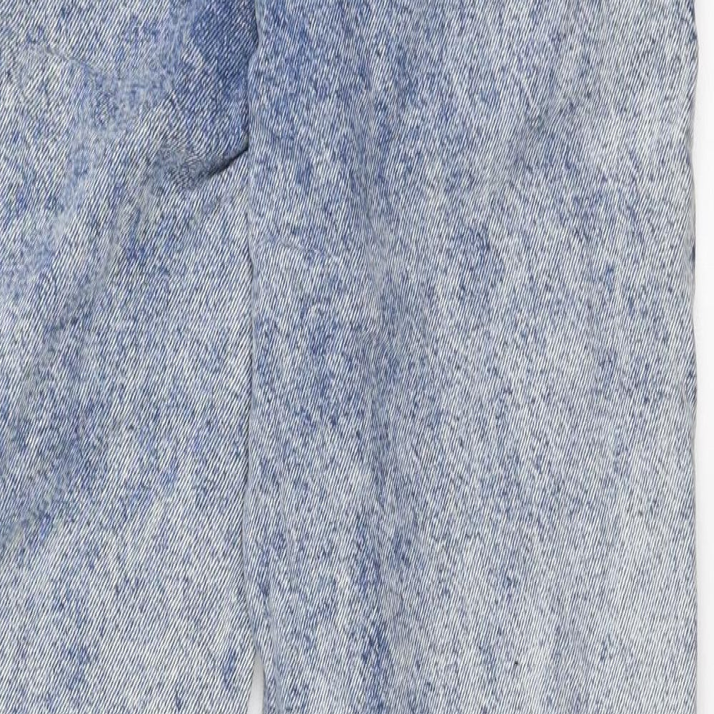 Denim Co Womens Blue 100% Cotton Mom Jeans Size 8 L30 in Regular Zip