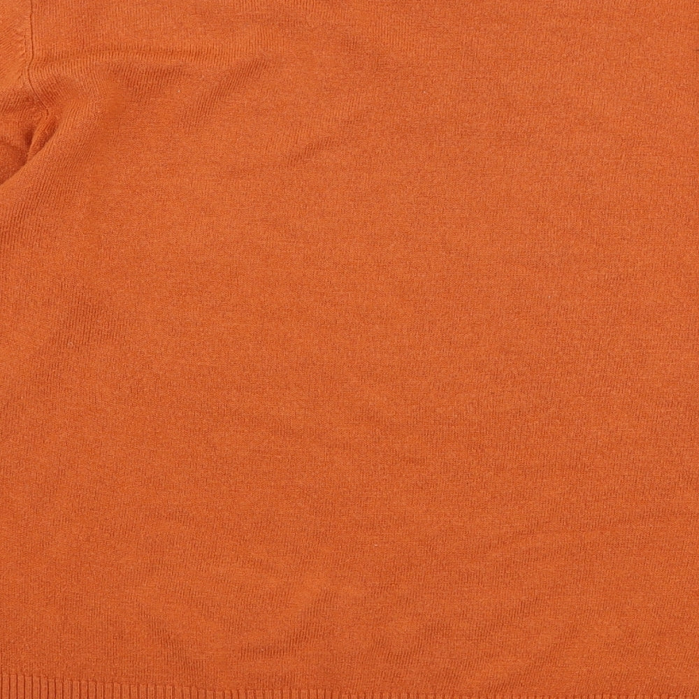 DeFacto Womens Orange Round Neck Acrylic Pullover Jumper Size 2XL