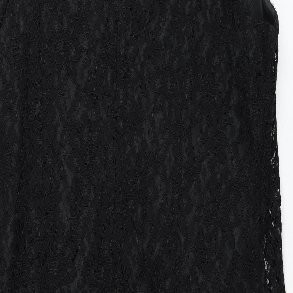 Modern Classics Womens Black Viscose Shift Size 18 V-Neck Zip
