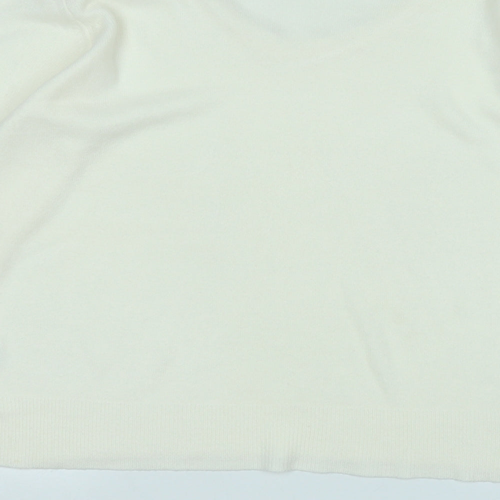 Editions Womens Yellow Round Neck Acrylic Pullover Jumper Size 16