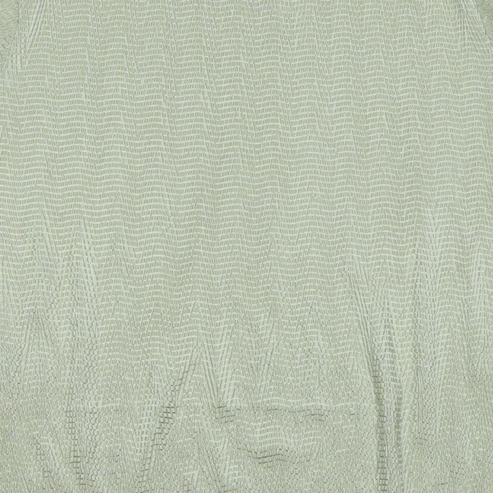 SARAH HAMILTON Womens Green Round Neck Polyester Pullover Jumper Size 16