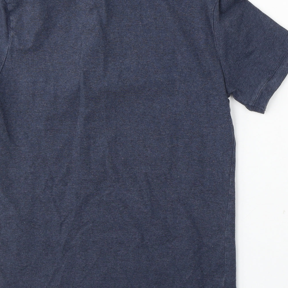 H&M Mens Blue Polyester Polo Size XS Collared Button