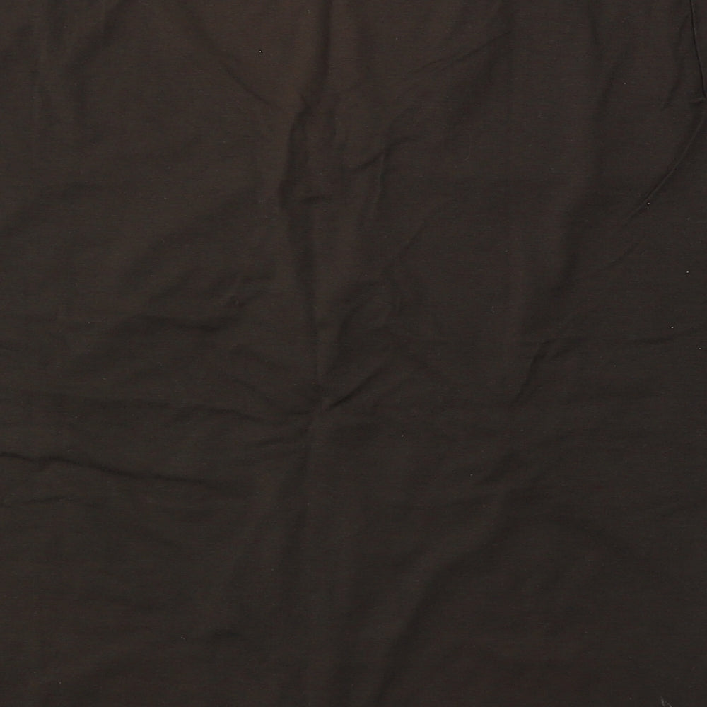 Gerry Weber Womens Brown Polyester Basic T-Shirt Size M Round Neck