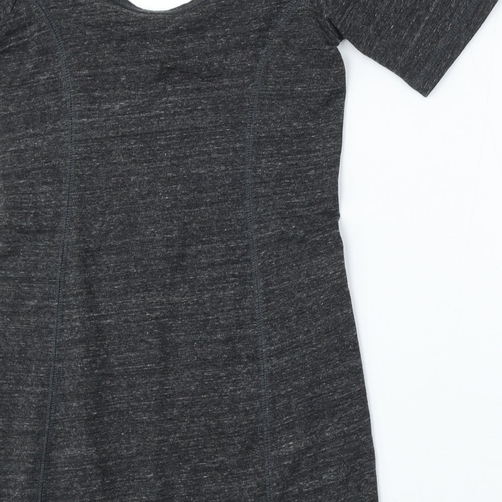 Topshop Womens Grey Round Neck Polyester Pullover Jumper Size 8
