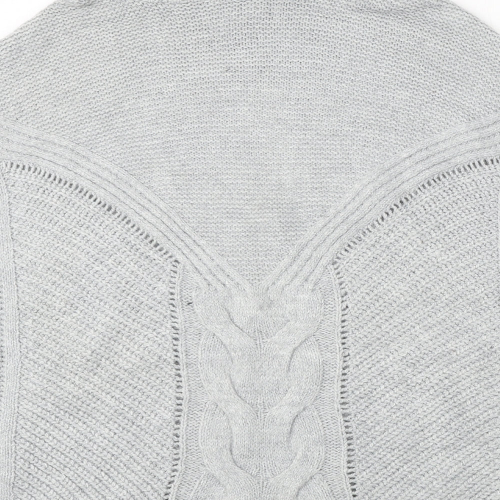 NEXT Womens Grey Roll Neck Acrylic Pullover Jumper Size S