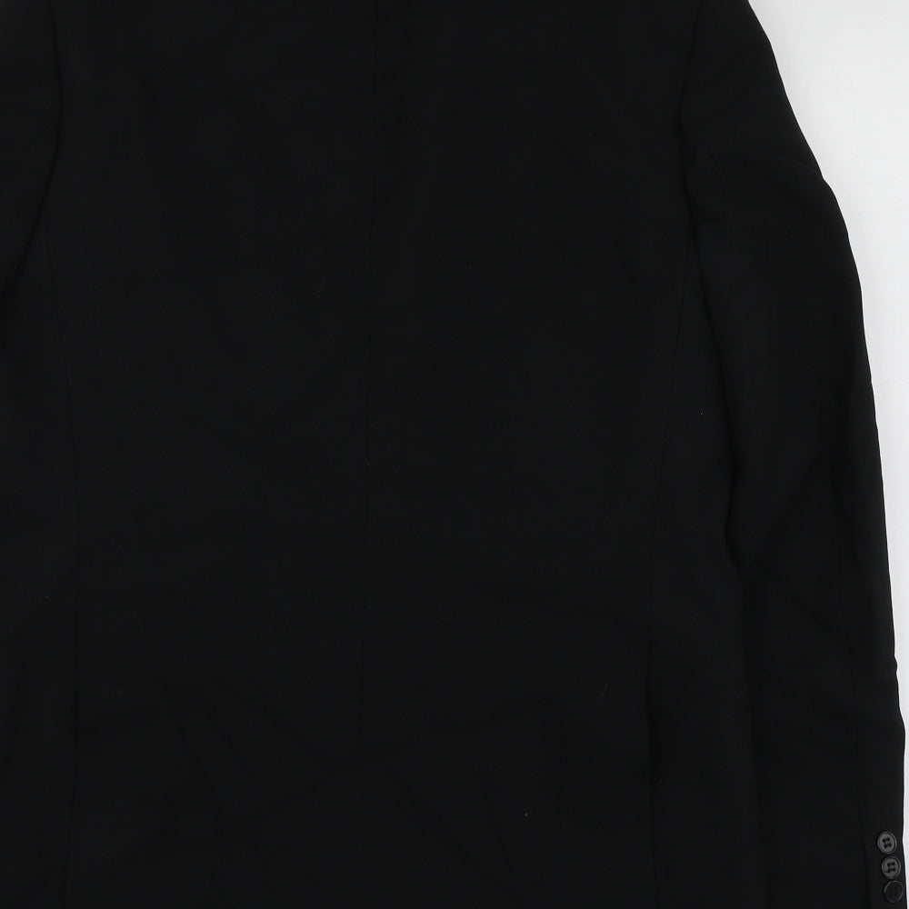 C&A Mens Black Polyester Jacket Suit Jacket Size 42