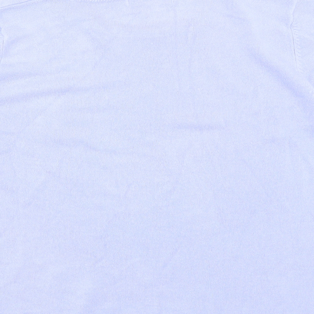 Marks & Spencer Womens Purple Round Neck Acetate Pullover Jumper Size 12