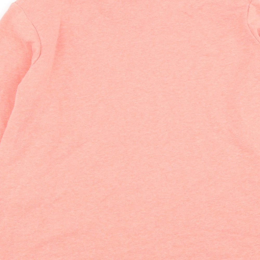 Emreco Womens Orange Cotton Pullover Sweatshirt Size 10 Drawstring