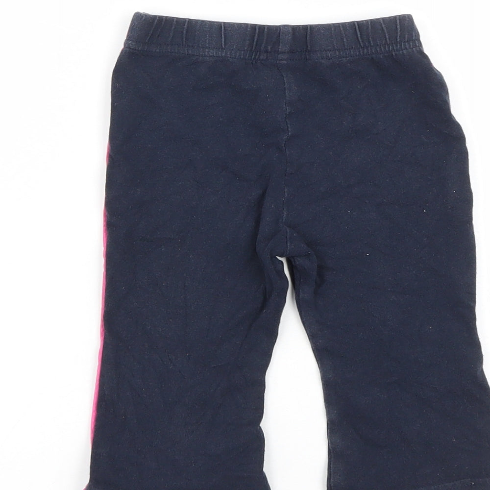 NEXT Girls Blue Cotton Jogger Trousers Size 6-9 Months