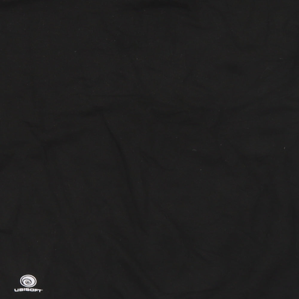 AWD Mens Black Cotton Pullover Sweatshirt Size L - Symbols