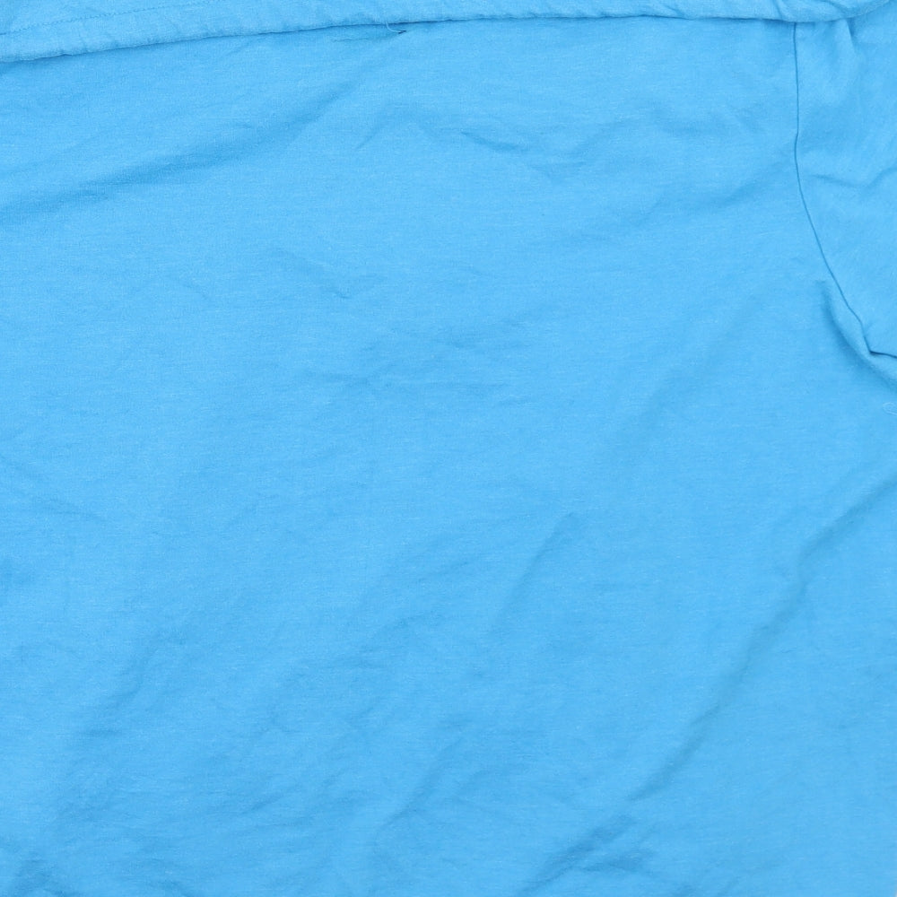 MXM Womens Blue Cotton Full Zip Sweatshirt Size 2XL Zip
