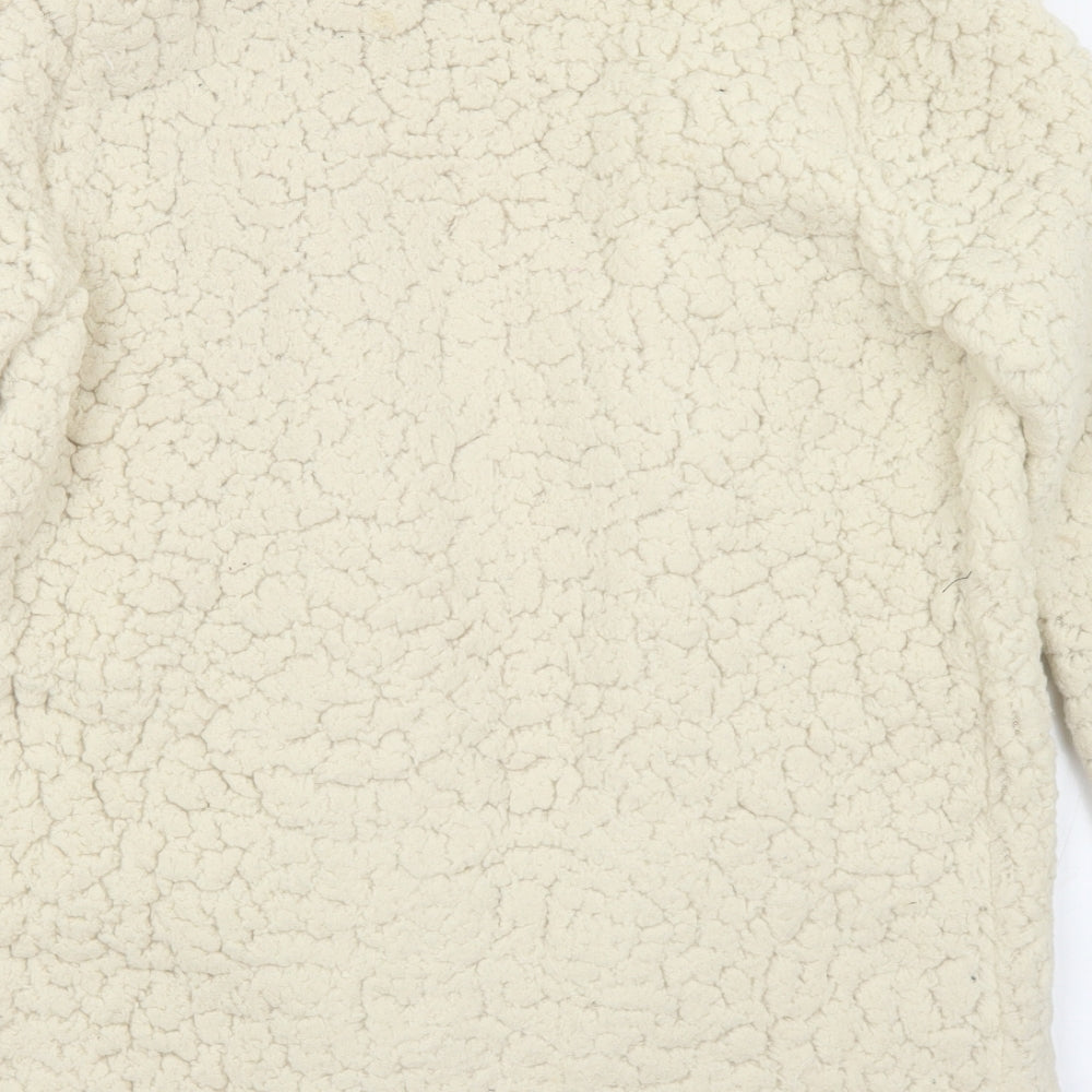 VERO MODA Womens Ivory Round Neck Polyester Cardigan Jumper Size XS