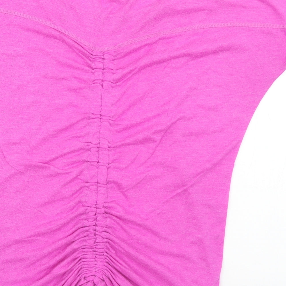 Kyodan Womens Purple Polyester Basic T-Shirt Size S Round Neck