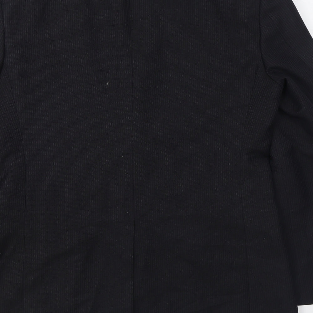 Marks & Spencer Mens Black Polyester Jacket Suit Jacket Size 38
