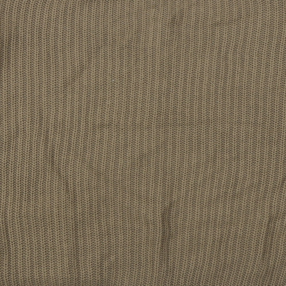 Ivy Womens Brown Boat Neck Acrylic Pullover Jumper Size M