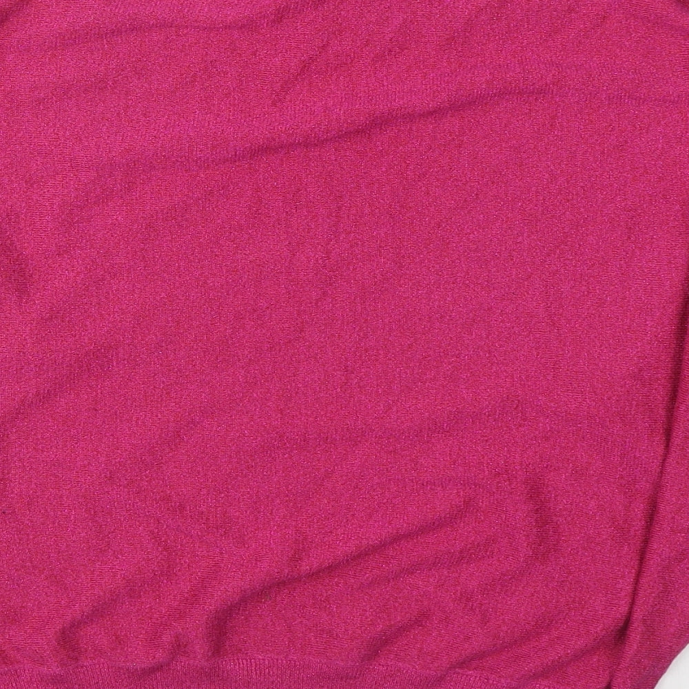 Eksept Womens Pink Boat Neck Viscose Pullover Jumper Size 2XL