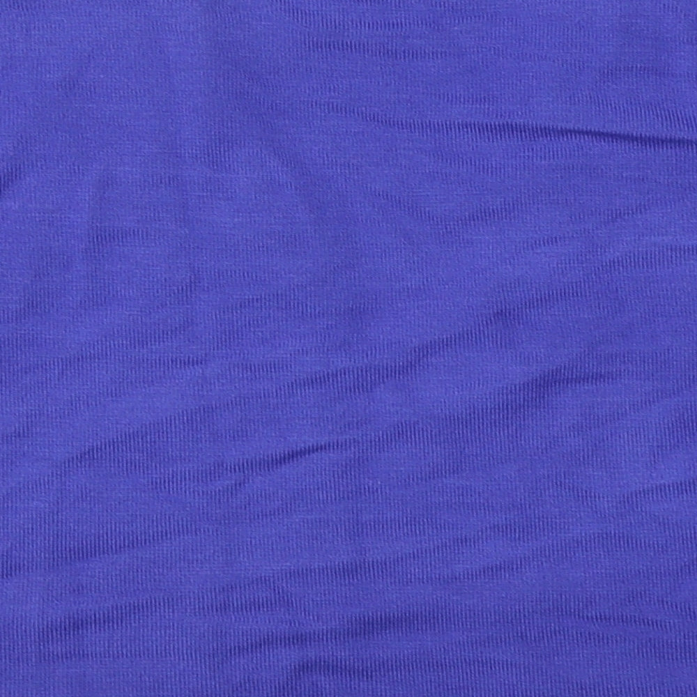 Bm Collection Womens Blue V-Neck Viscose Cardigan Jumper Size M