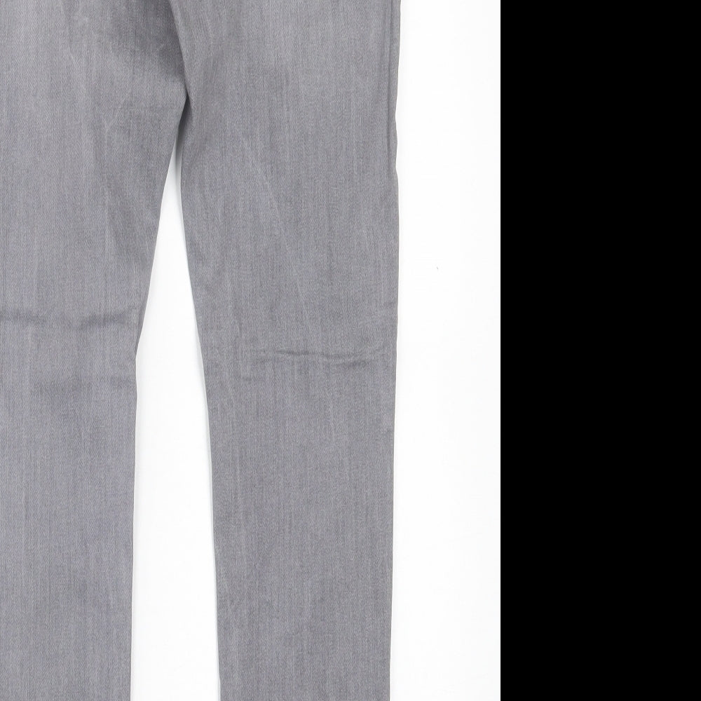 VERO MODA Womens Grey Cotton Straight Jeans Size 30 in L27 in Regular Button