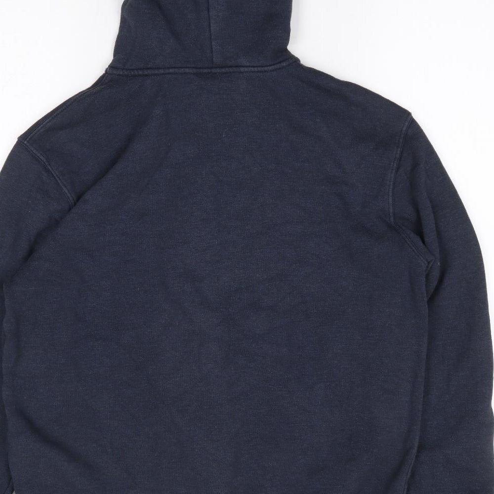 H&M Mens Blue Cotton Full Zip Hoodie Size S