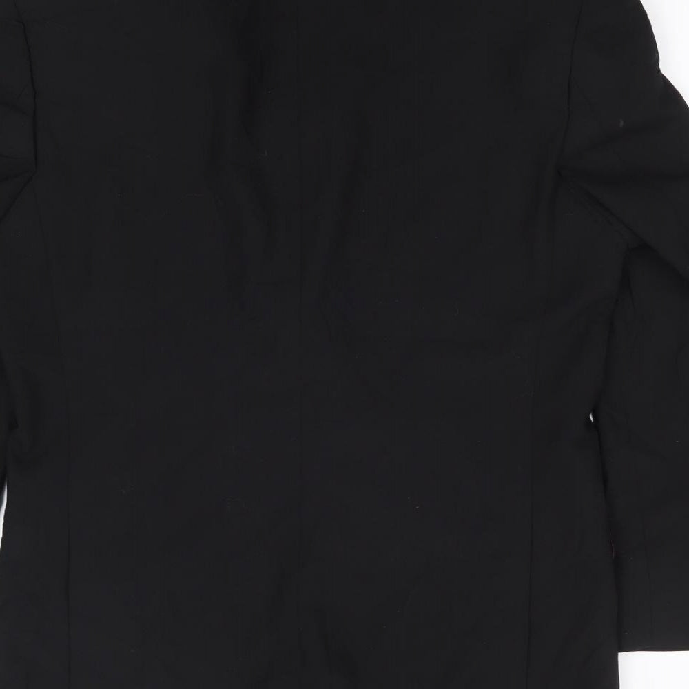Tom English Mens Black Polyester Jacket Suit Jacket Size 36