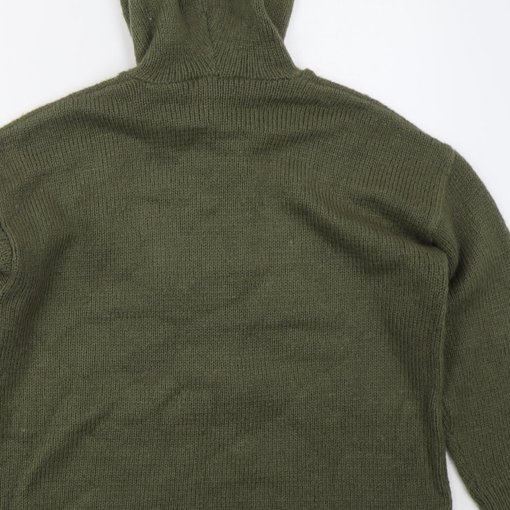 Pep&co Womens Green Acrylic Pullover Hoodie Size 12 Pullover