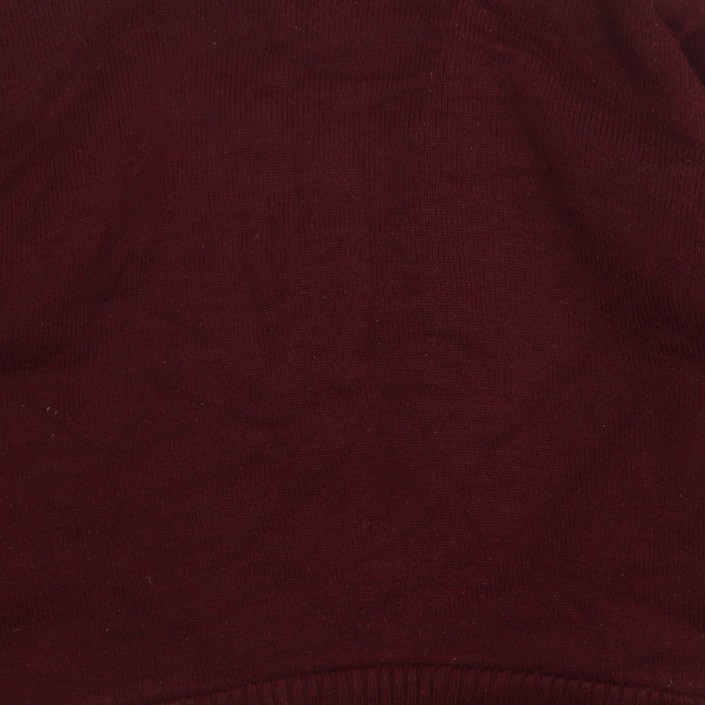 Pegasus Mens Red Acrylic Full Zip Sweatshirt Size M