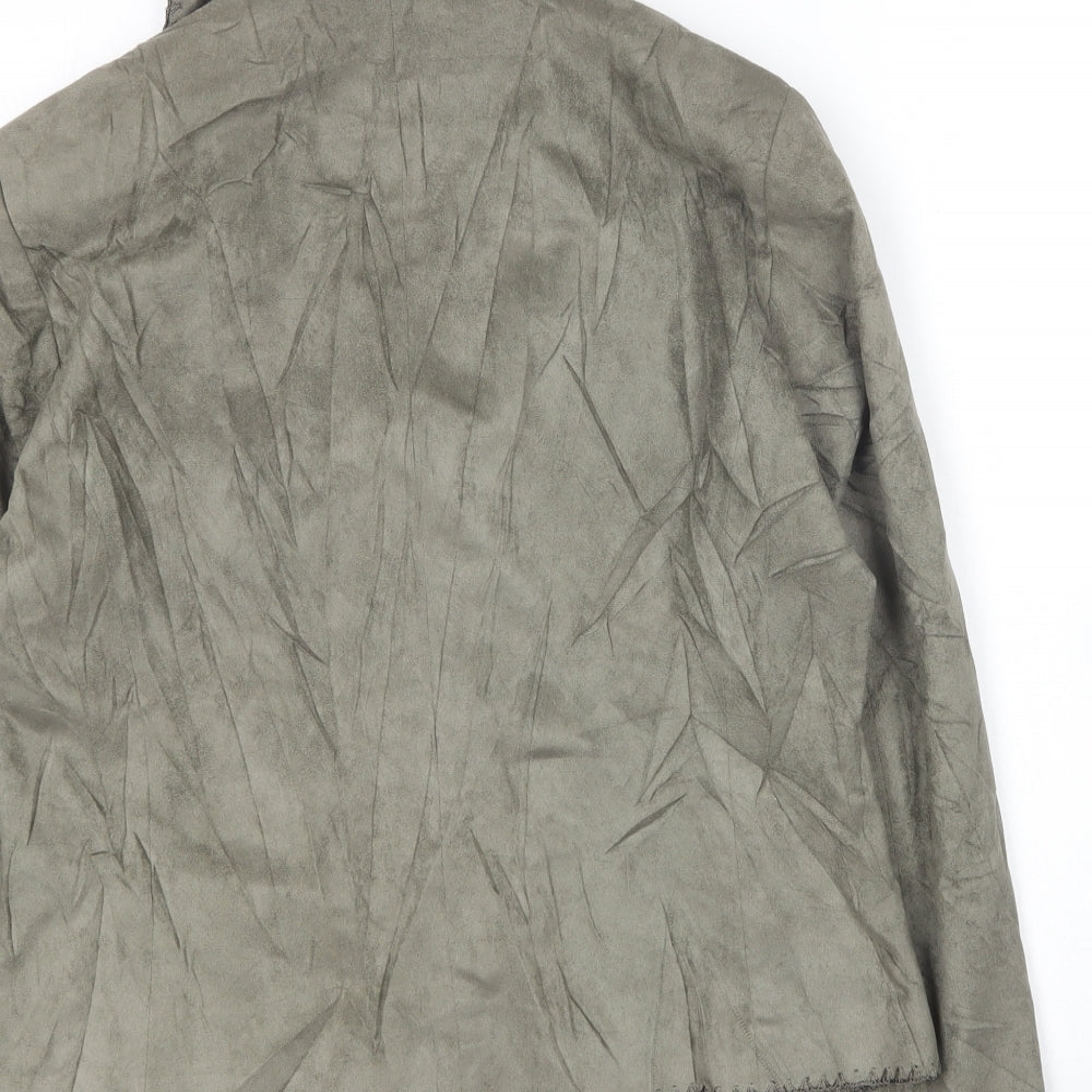 M&Co Womens Green Jacket Blazer Size 14